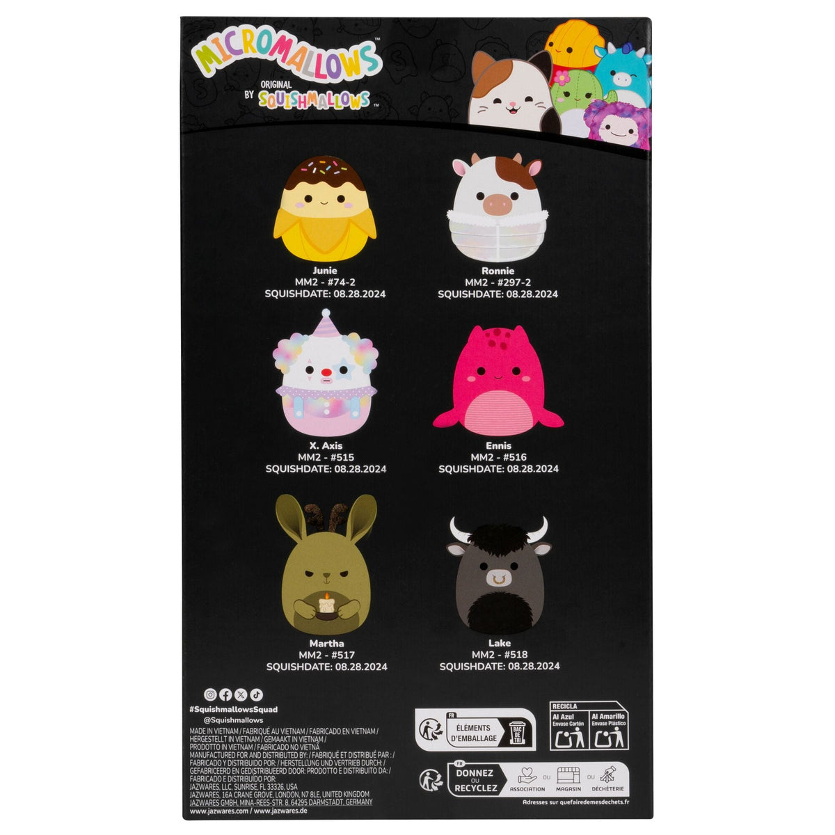 Micromallows Select Series 6-Pack - Ronnie, Junie, X. Axis, Ennis, Martha, Lake - Online Exclusives
