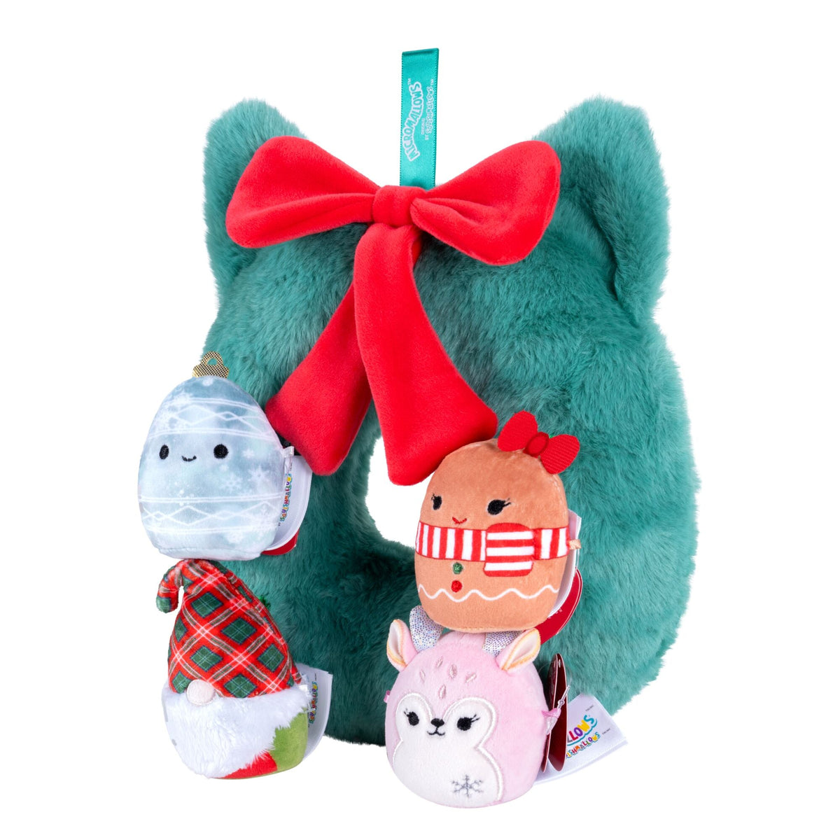 Squishmallows 4-Pack Micromallows Holiday Wreath - Plush Florals