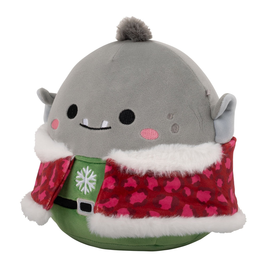 Booga the Grey Ogre in Red and Green Winter Outfit