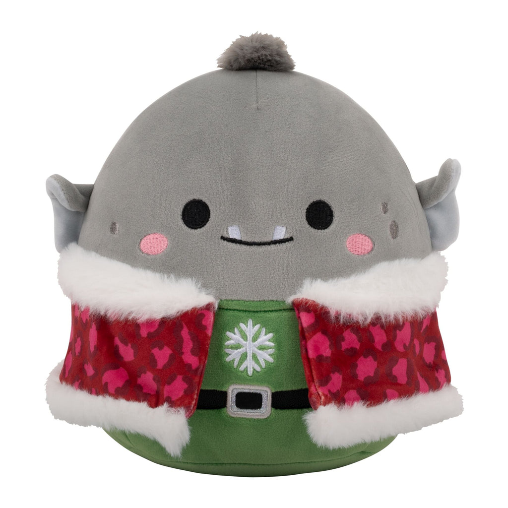Booga the Grey Ogre in Red and Green Winter Outfit