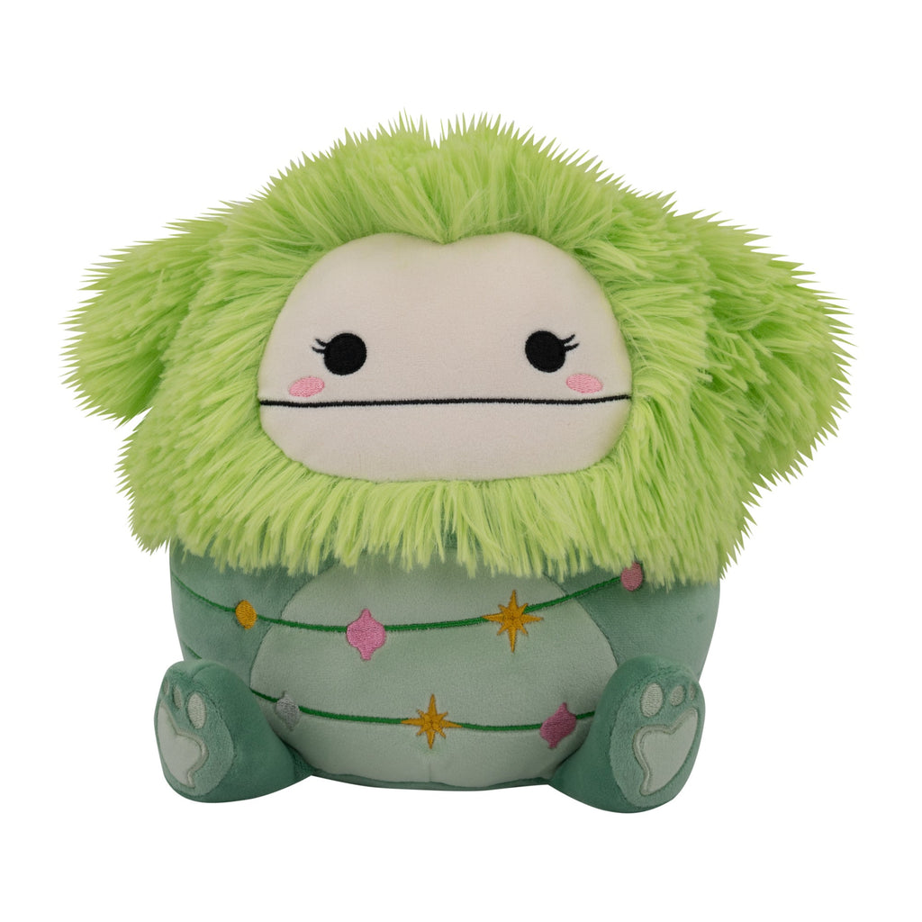 8-Inch Bren the Green Bigfoot Wrapped with String Lights